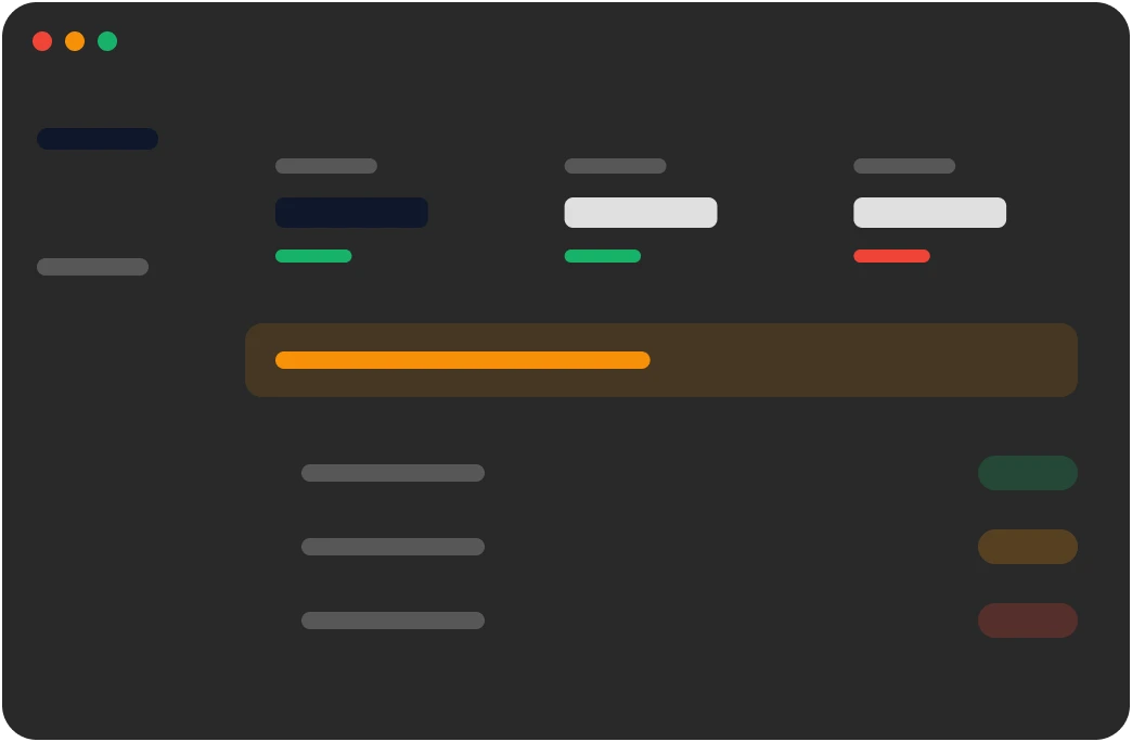 Backoffice dashboard