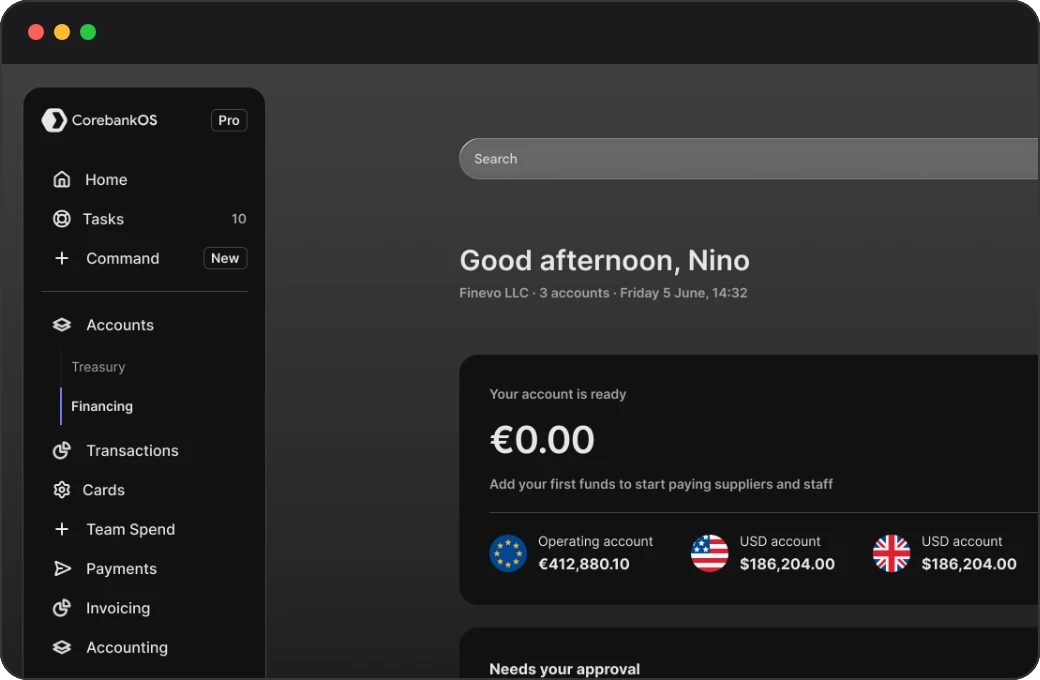 Retail web dashboard in a browser